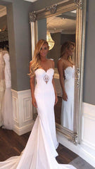 Open Back Sheath Wedding Dresses Sleeveless Vintage Lace Bride Dress