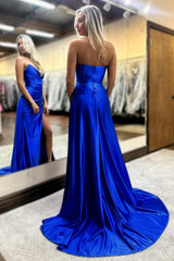 Orange Prom Dress Ruched Mermaid Side Cape Long Formal Dress With Slit