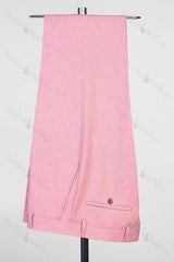 Pink Double Breasted Peaked Lapel Prom Suit