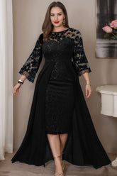 Plus Size Mother of the Bride A Line Sweetheart Asymmetrical Dress with Appliques