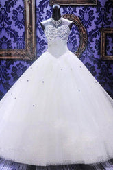 Rhinestone Stunning Wedding Dresses Ball Gown Sweetheart Elegant Luxurious Bridal Dresses