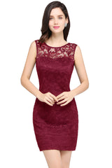 Scoop Sleeveless Lace Gorgeous Short Party Dress On Sale
