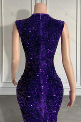 Sequined Sleeveless Mermaid Formal Dresses with Beadings
