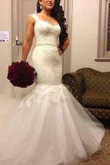 Sexy Mermaid Lace Wedding Dresses New Arrival Custom Made Bridal Gowns