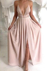 Sexy V-Neck Halter Long Evening Dress Plus Size Summer Dresses for Women CJ0393