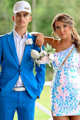 Silver Homecoming Dresses One Shoulder Mirror Tight Short Cocktail Dresses