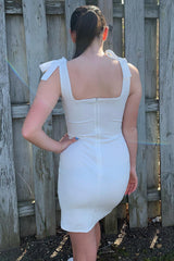 Simple Homecoming Dresses Tight Prom Dress with Slit