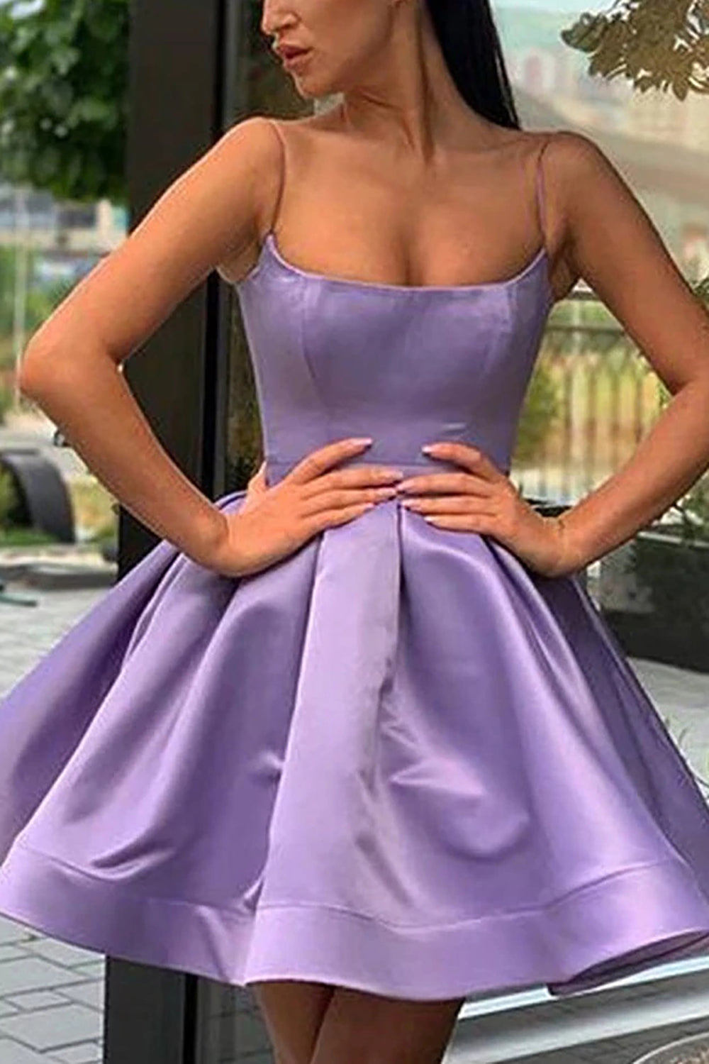 Simple Purple Homecoming Dresses Short Cocktail Dresses