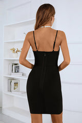 Spaghetti Straps Beading Little Black Homecoming Dresses