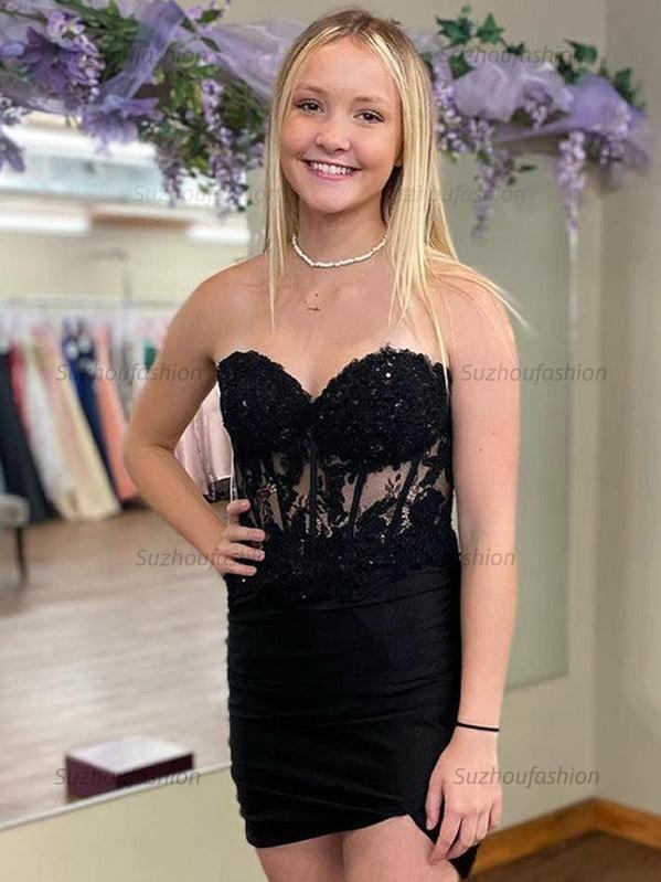 Sparkly Sequins Sweetheart Bodycon Homecoming Dress