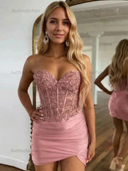 Sparkly Sequins Sweetheart Bodycon Homecoming Dress