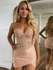 Sparkly Sequins Sweetheart Bodycon Homecoming Dress