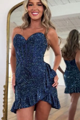 Suzhoufashion Strapless Beaded Corset Bodice Homecoming Dress
