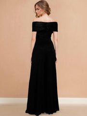 Strapless Long Jumpsuit in Crinkle Chiffon for the Mother of the Bride
