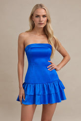 Suzhoufashion Strapless Satin Short Homecoming Dress