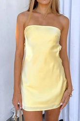 Suzhoufashion Strapless Tight Homecoming Dress with Open Back