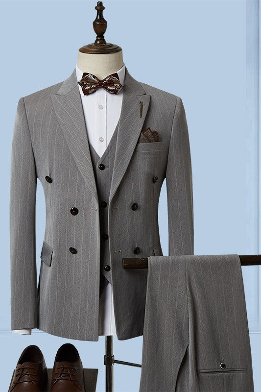 Striped Three Piece Business Suit New Arrival
