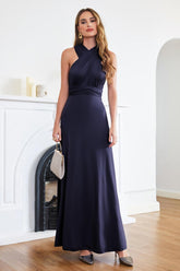 Stylish Ankle-Length Sleeveless A-Line Satin Prom Dresses