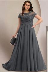 Suzhoufashion Classy Plus Size A-line Cap Sleeves Bridesmaid Dresses Mother Of The Bride Dresses