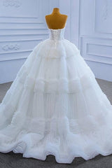 Suzhoufashion Gorgeous Princess Long White Wedding Dresses A-line Sleeveless