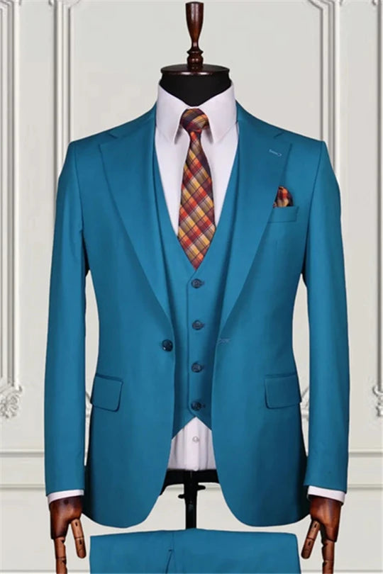 Suzhoufashion Handsome Blue Fitted Business Men Suits