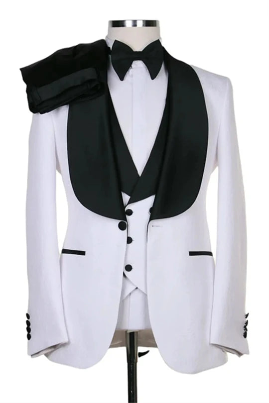 Suzhoufashion Ivory Three Pieces Slim Fit Wedding Men Suits