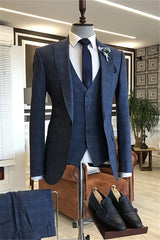 Suzhoufashion Navy Single Breasted Prom Men Suits