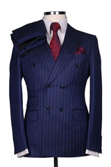 Suzhoufashion Navy Two Pieces Slim Fit Men Suits For Prom