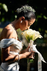 Suzhoufashion Off The Shoulder Beach Wedding Dress Satin Mermaid Bridal Gown