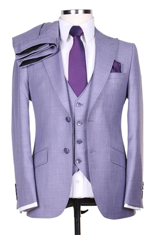 Suzhoufashion Purple Three Pieces Close Fitting Men Suits For Prom