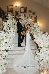 Suzhoufashion Spaghetti Straps Wedding Dress Mermaid Sleeveless Backless Beaded Bridal Dress