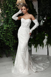 Suzhoufashion Sweetheart Mermaid Wedding Dress 3D Flowers Bridal Gown