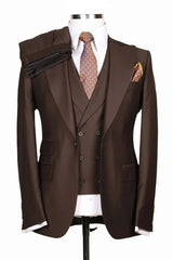 Suzhoufashion Three Pieces Peaked Lapel Business Men Suits