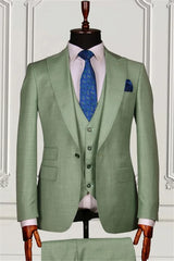 Suzhoufashion Trendy Mint Green Single Breasted Bespoke Men Suits