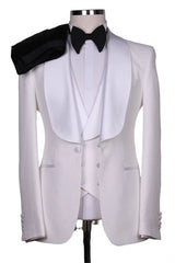 Suzhoufashion White Single Breasted Close Fitting Prom Men Suits