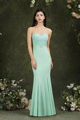 Sweetheart Floral Lace Tulle Mermaid Long Formal Dress