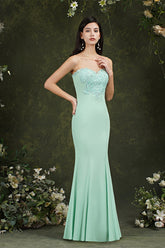 Sweetheart Floral Lace Tulle Mermaid Long Formal Dress