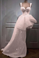 Sweetheart High Low Homecoming Dress A Line Short Evening Formal Dress With Sequins