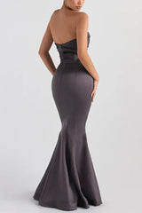 Sweetheart Mermaid Bridesmaid Dress Satin Wedding Guest Dress