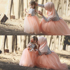 Tulle Cute Sequined Flower Girl Dresses Lovely Sequined Girls Pageant Dress BA0657