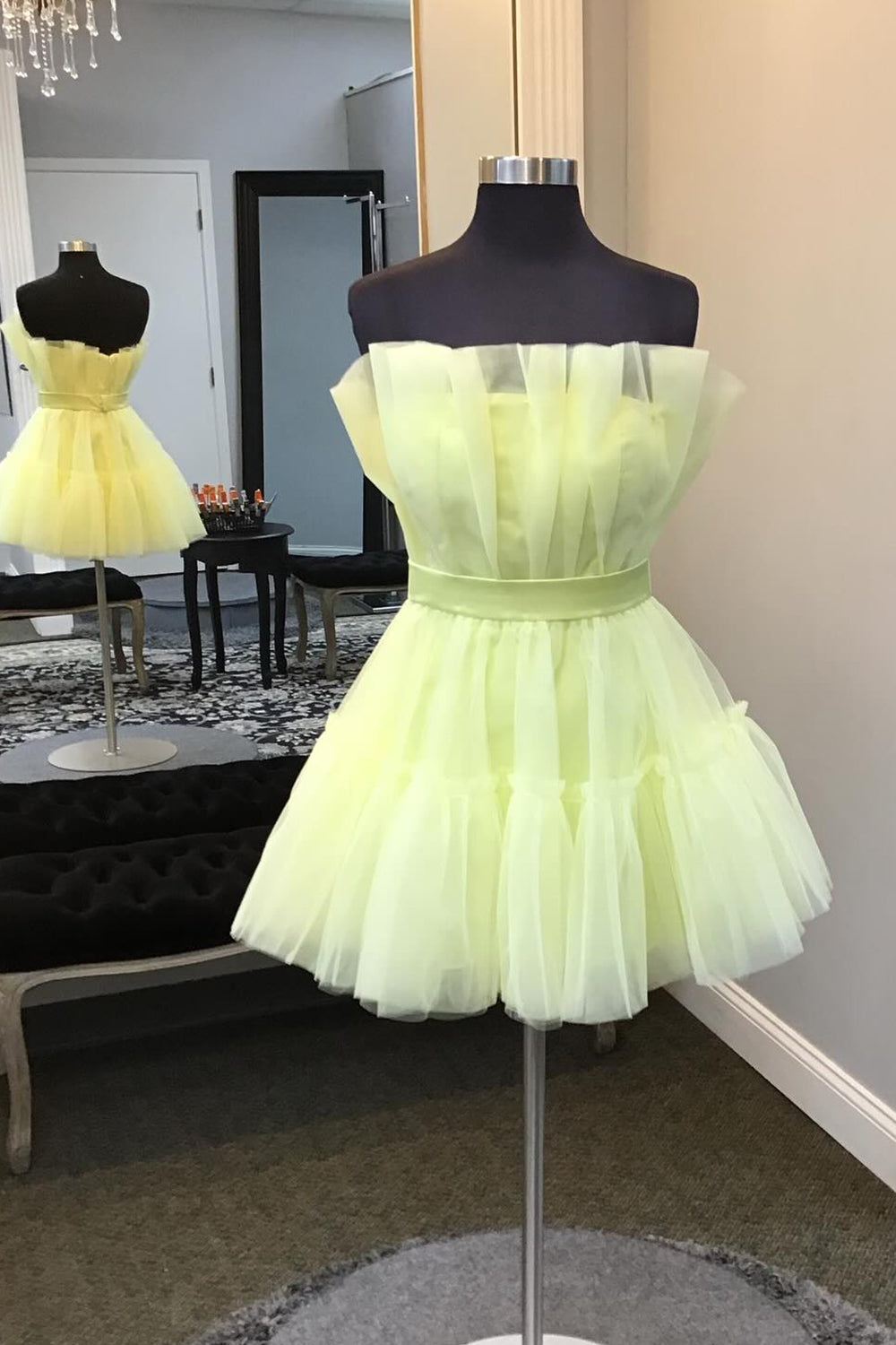 Yellow Homecoming Dress A Line Tiered Tulle Short Prom Dress Suzhoufashion Yellow Homecoming Dress A Line Tiered Tulle Short Prom Dress Suzhoufashion