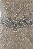 Elegant Strap V-Neck Sleeveless Mermaid Prom Dresses with Beadings Ruffles