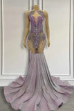 Suzhoufashion Purple Mermaid Formal Dresses Sleeveless with Long Beadings