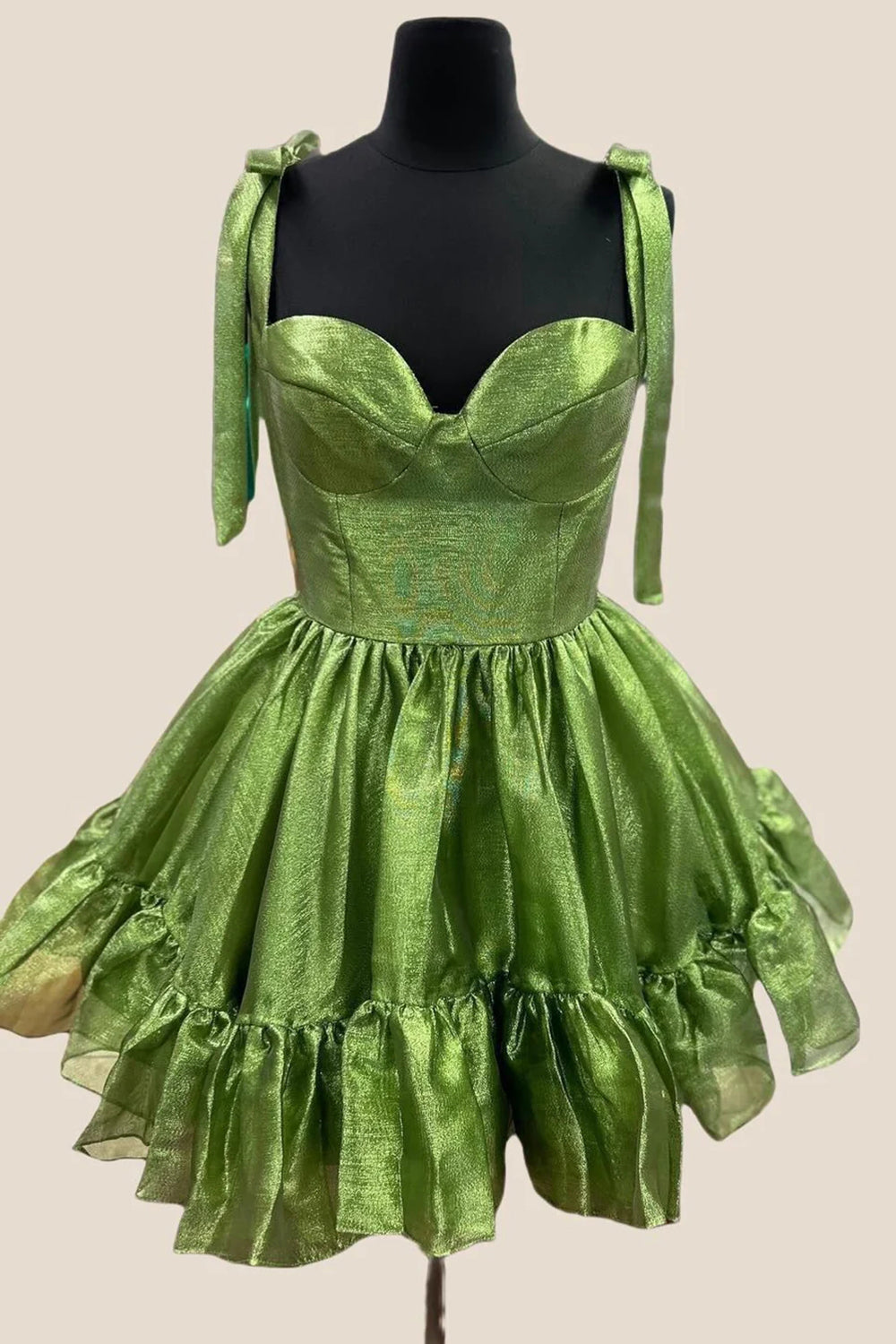 Suzhoufashion A-Line Kelly Green Homecoming Dresses Short Cocktail Dresses with Bow – suzhoufashion