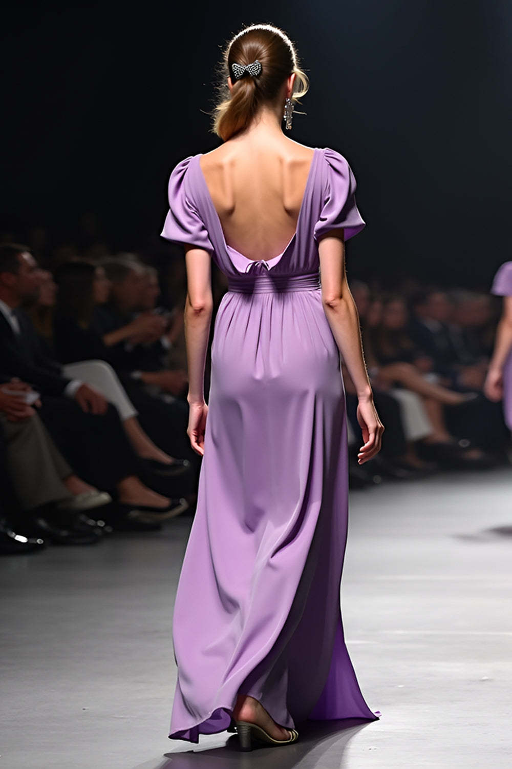 violet wedding guest dress Spaghetti Straps Lilac Wedding Guest Dress with Split