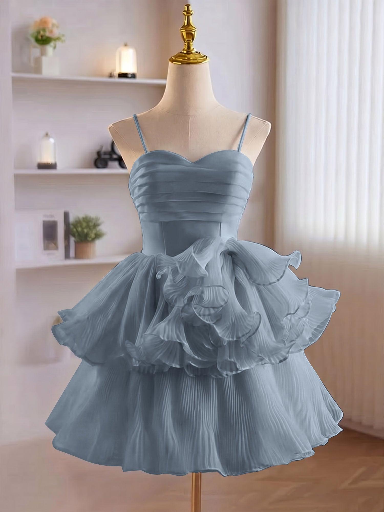 A-Line Ruffles Tiered Short Homecoming Dress