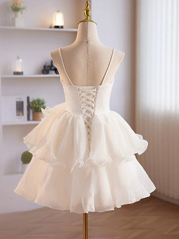 A-Line Ruffles Tiered Short Homecoming Dress