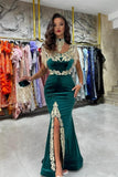 Amazing Velvet Long Evening Dress Elegant Lace Sleeveless Prom Dress Split Long