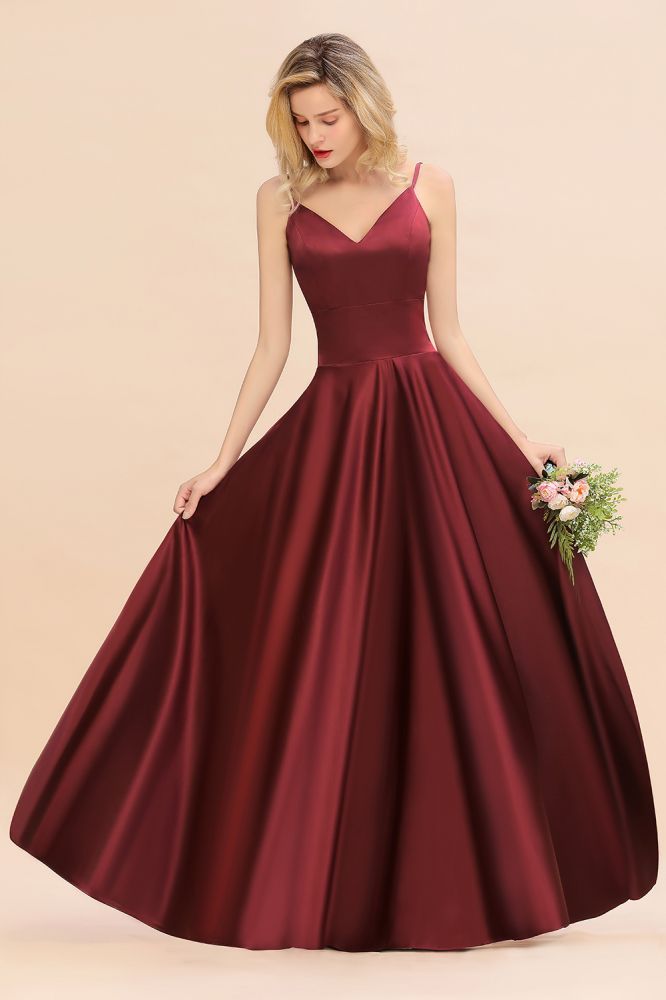 Amzing Burgundy Evening Maxi Dress Charming V-Neck Backless Wedding Pa suzhoufashion Amzing Burgundy Evening Maxi Dress Charming V-Neck Backless Wedding Pa suzhoufashion