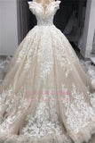Appliques Off-the-shoulder Gorgeous Ball-Gown Wedding Dresses
